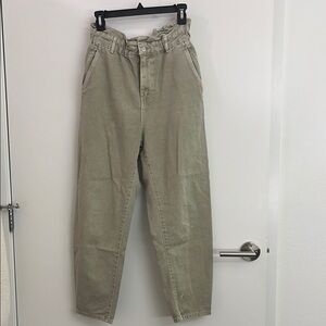 Zara Tan Chinos Relaxed Fit Cotton Blend